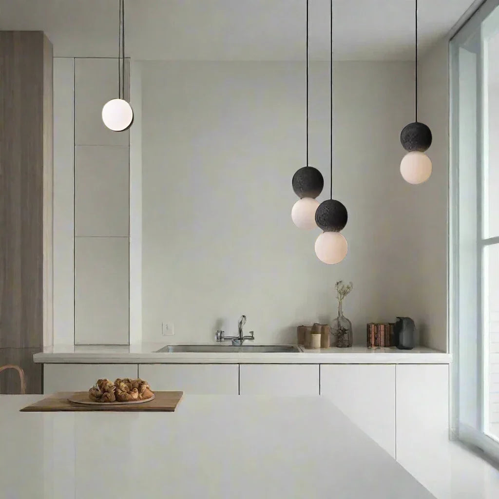 Aurelia Geometric Pendant Light With Opal Diffuser