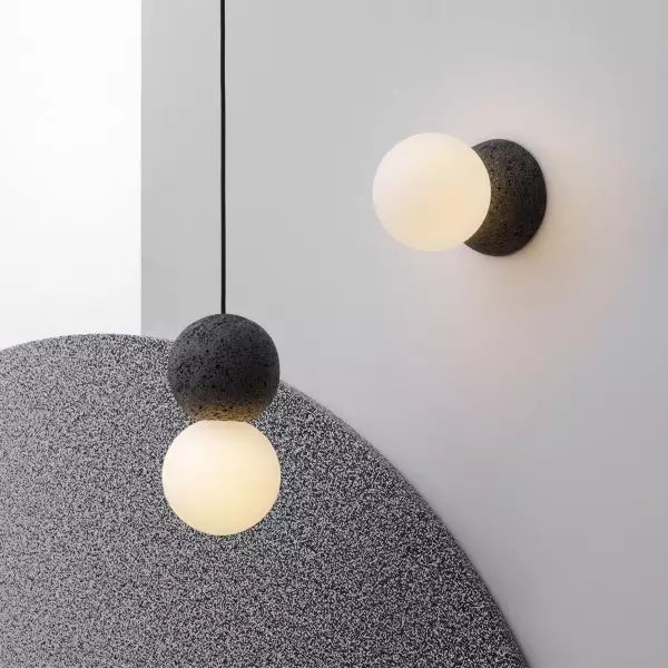 Aurelia Geometric Pendant Light With Opal Diffuser