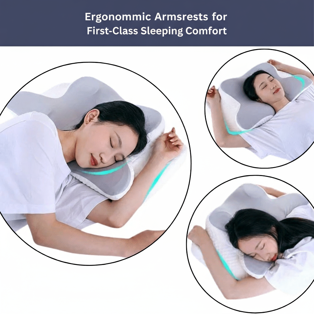 AuroraCore Orthopaedic Memory Foam Pillow — Dual-Height Support Profile