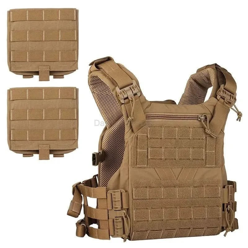 Chaleco portaplacas modular Vanguard Armor — MOLLE cortado con láser, arnés de liberación rápida