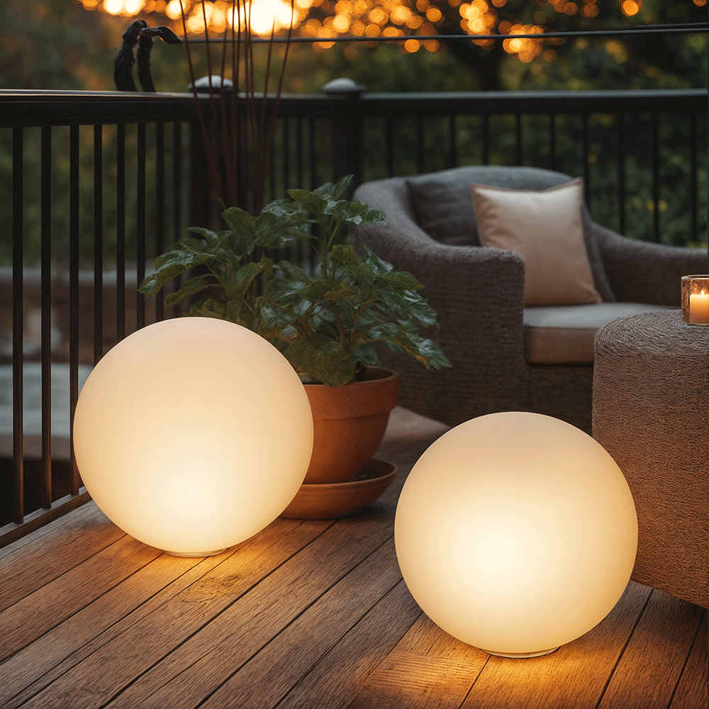 LumaGrove LED Garden Ball Lamps for Outdoor Lighting