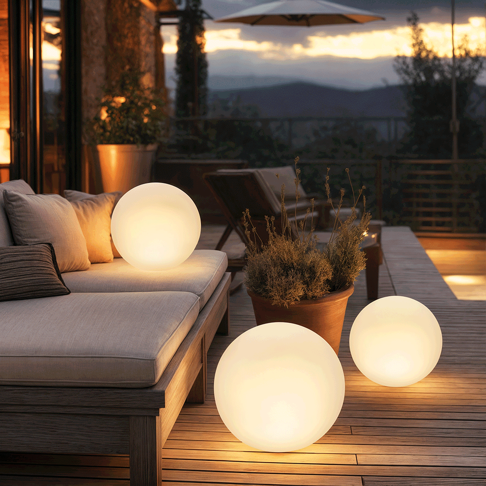 LumaGrove LED Garden Ball Lamps for Outdoor Lighting