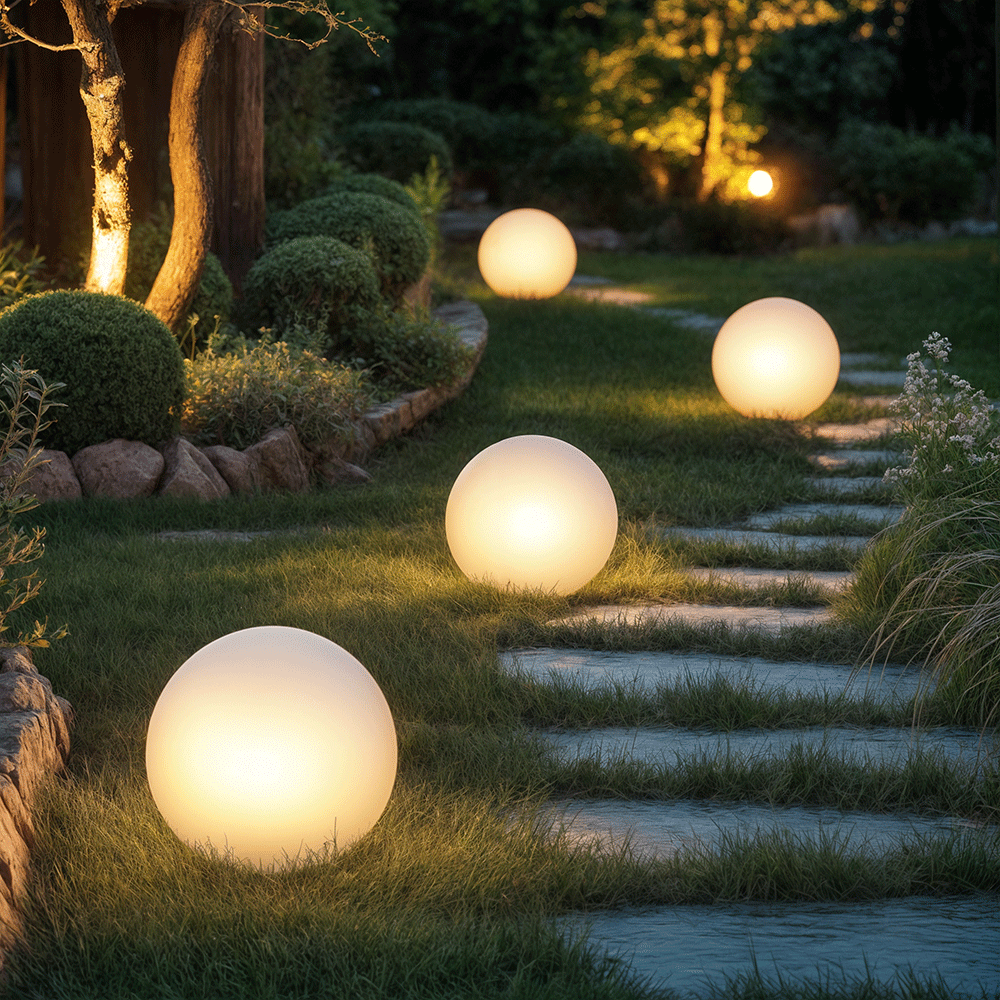 LumaGrove LED Garden Ball Lamps for Outdoor Lighting