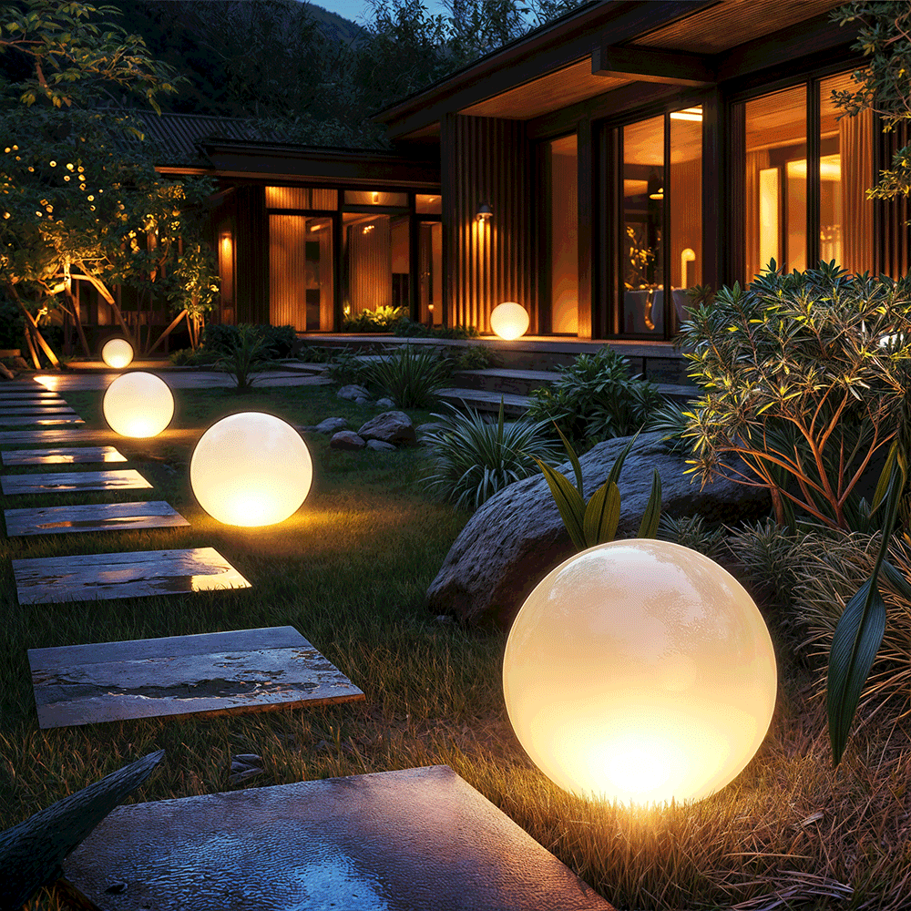 LumaGrove LED Garden Ball Lamps for Outdoor Lighting
