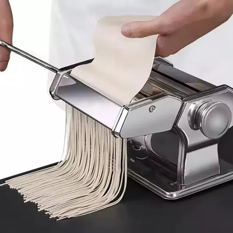 PastaCraft Manual Pasta Machine — Hand Crank Control, Seven Adjustable Thickness Settings