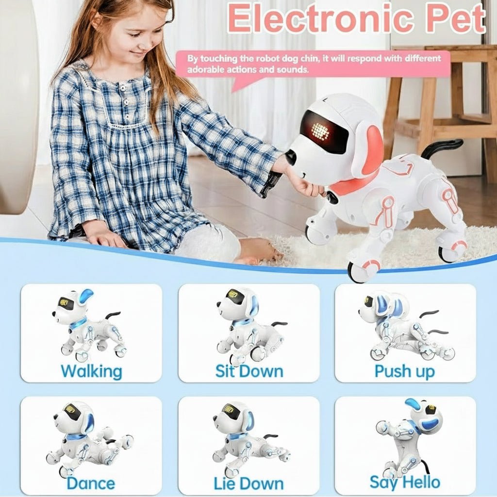 PupLink Nano Jr Interactive Smart Robot Dog — Programmable Audio Cue Trigger Walker Bark And Stunt System