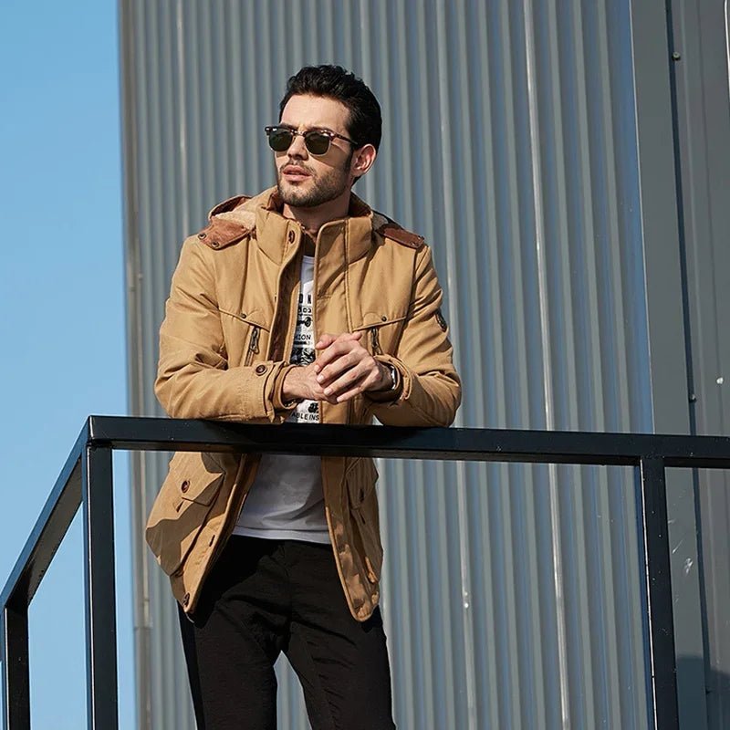 EcoLeaf Herren-Winterjacke mit Isolierung – Regendichter Wetterschutz