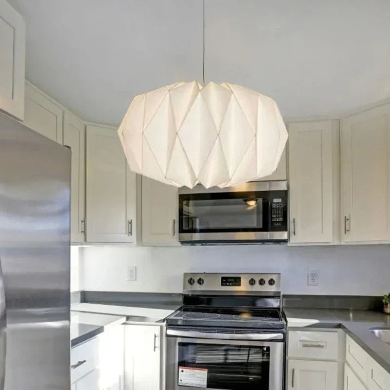 AerisLume Nordic Origami Paper Lantern Lampshade Ambient