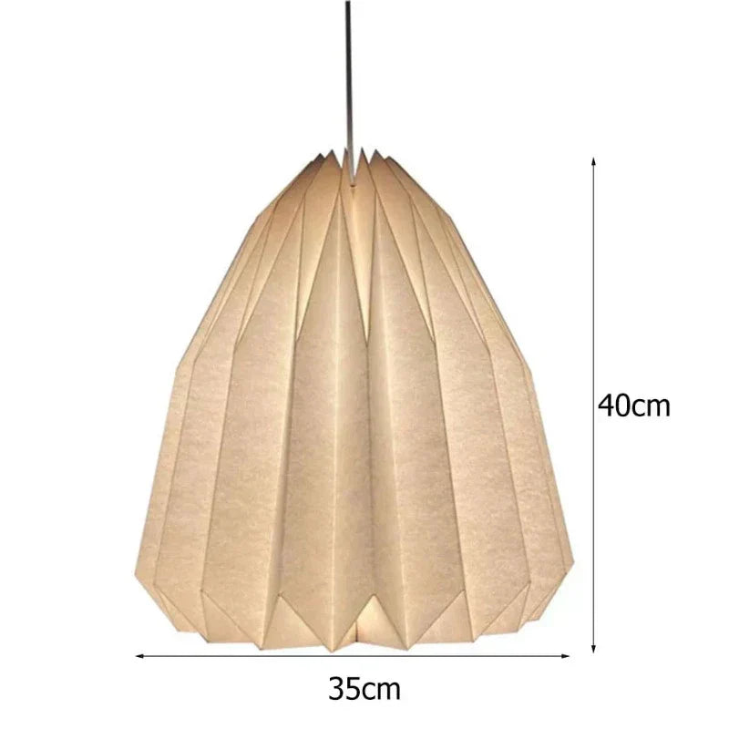 AerisLume Nordic Origami Paper Lantern Lampshade Ambient