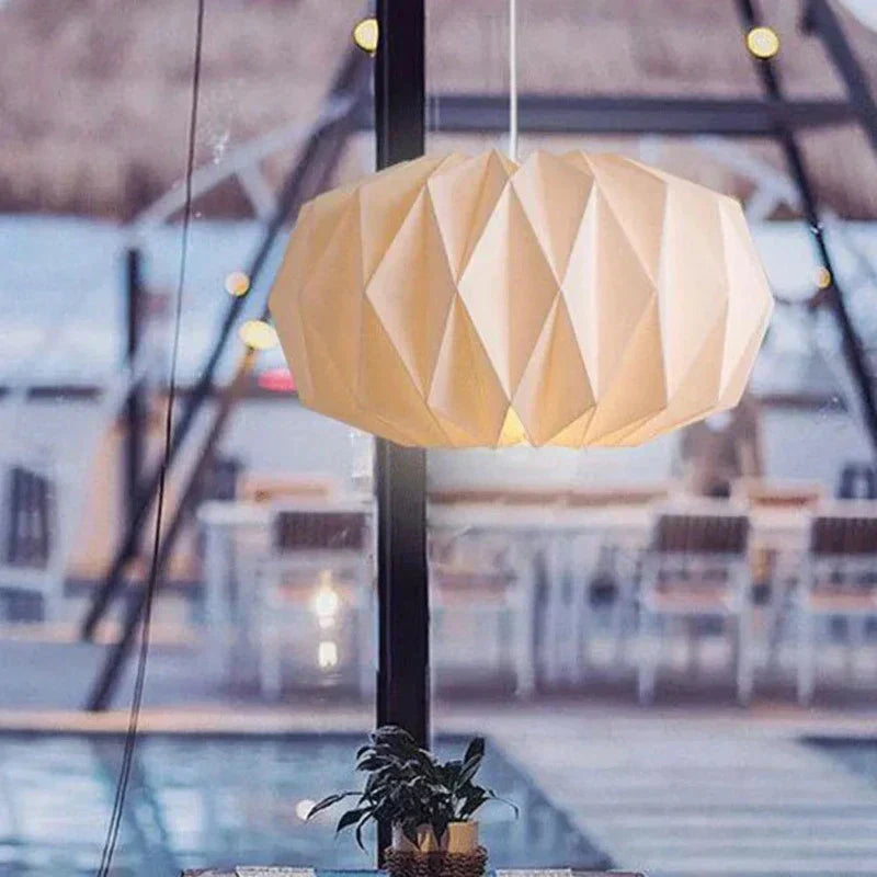 AerisLume Nordic Origami Paper Lantern Lampshade Ambient