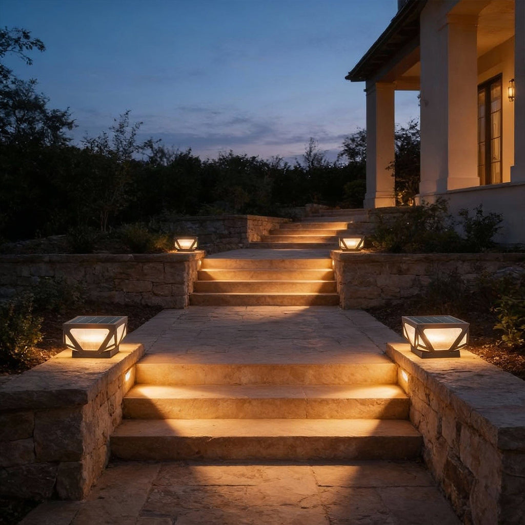 Veltrique Geometric Gate Pillar Light | Ventumra