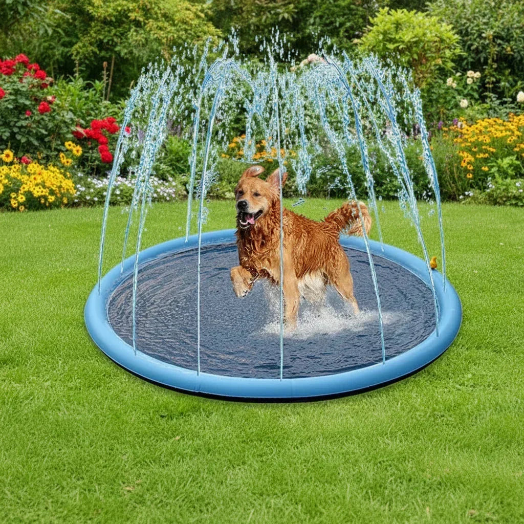 AquaPaws Interactive Water Splash Mat — Standard Faucet Mount Misting Pad