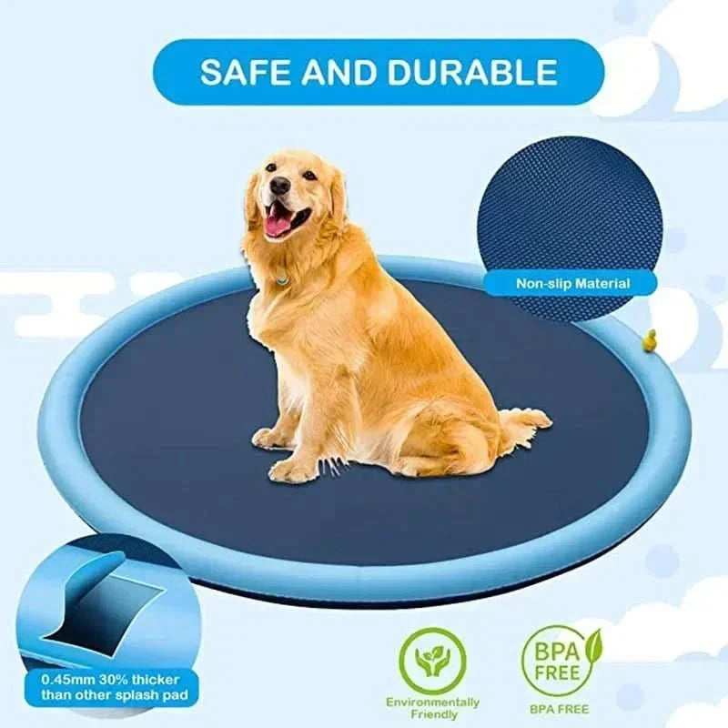 AquaPaws Interactive Water Splash Mat — Standard Faucet Mount Misting Pad