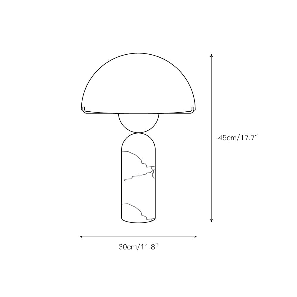 Vellum Alabaster Table Lamp | Ventumra