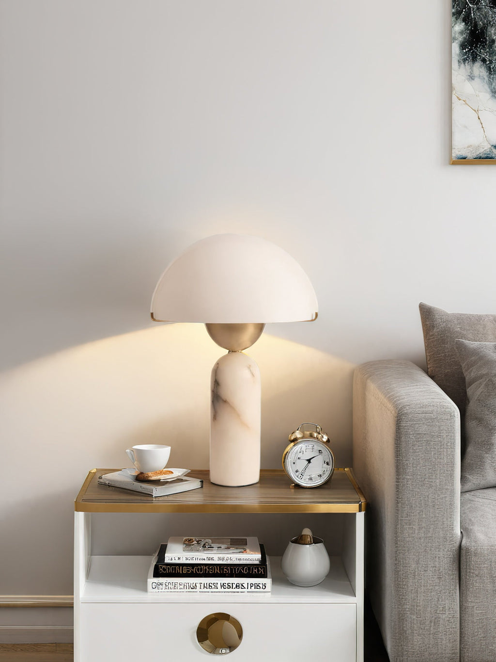Vellum Alabaster Table Lamp | Ventumra