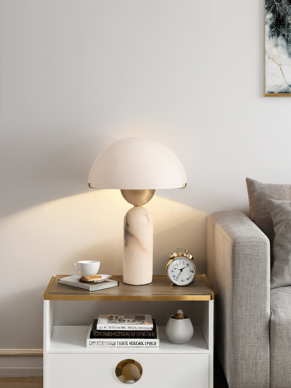 Vellum Alabaster Table Lamp | Ventumra