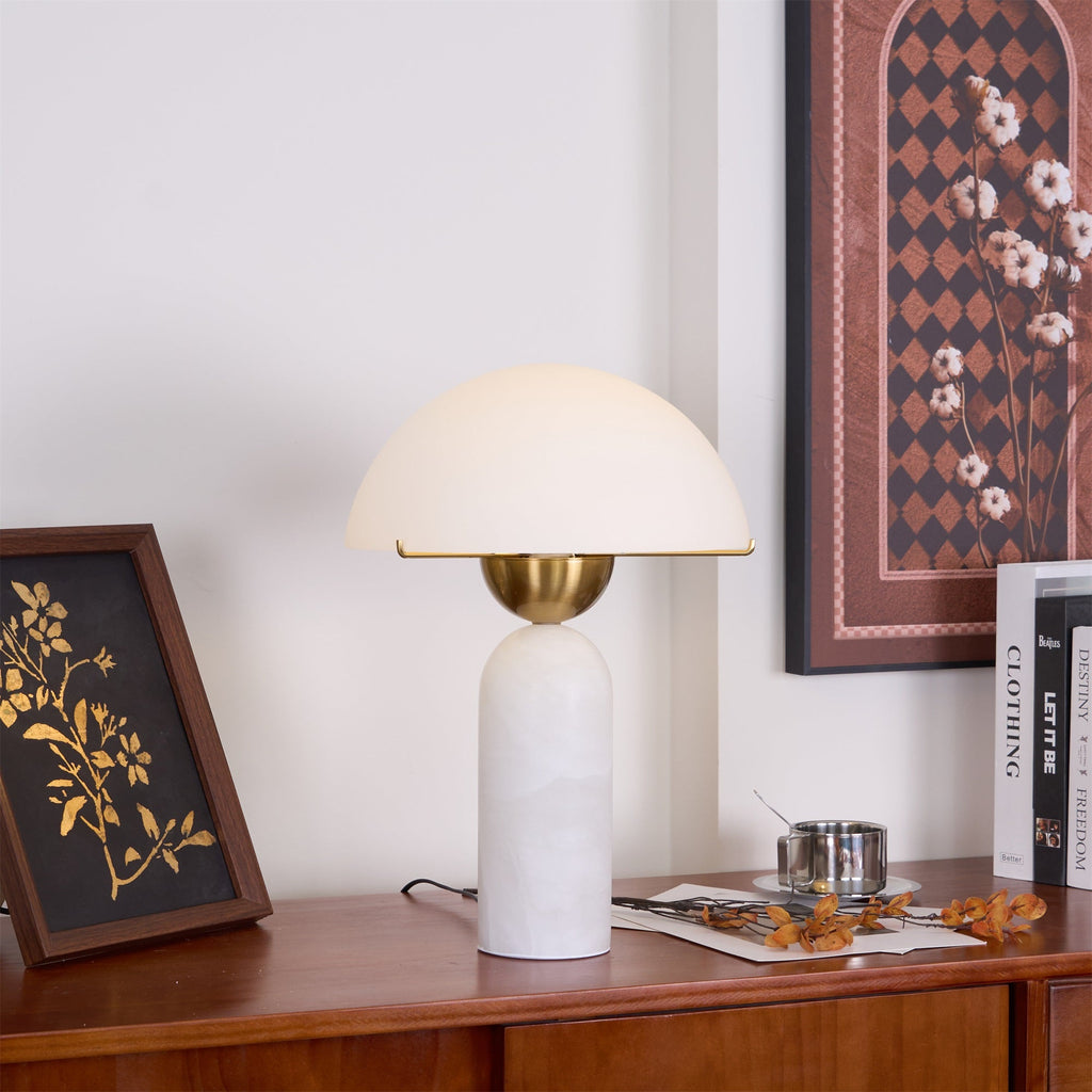 Vellum Alabaster Table Lamp | Ventumra
