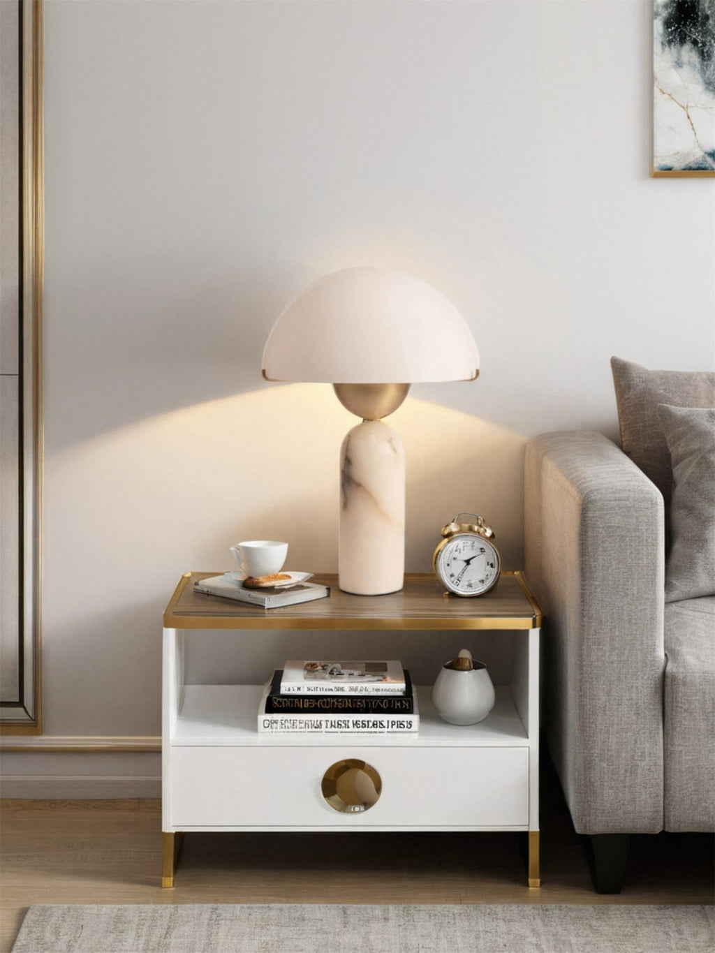 Vellum Alabaster Table Lamp | Ventumra