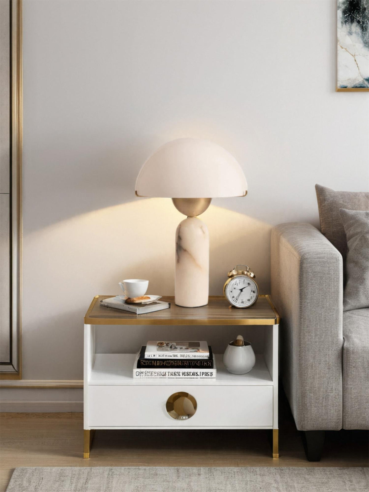 Vellum Alabaster Table Lamp | Ventumra
