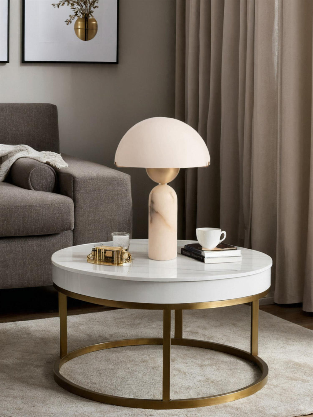 Vellum Alabaster Table Lamp | Ventumra