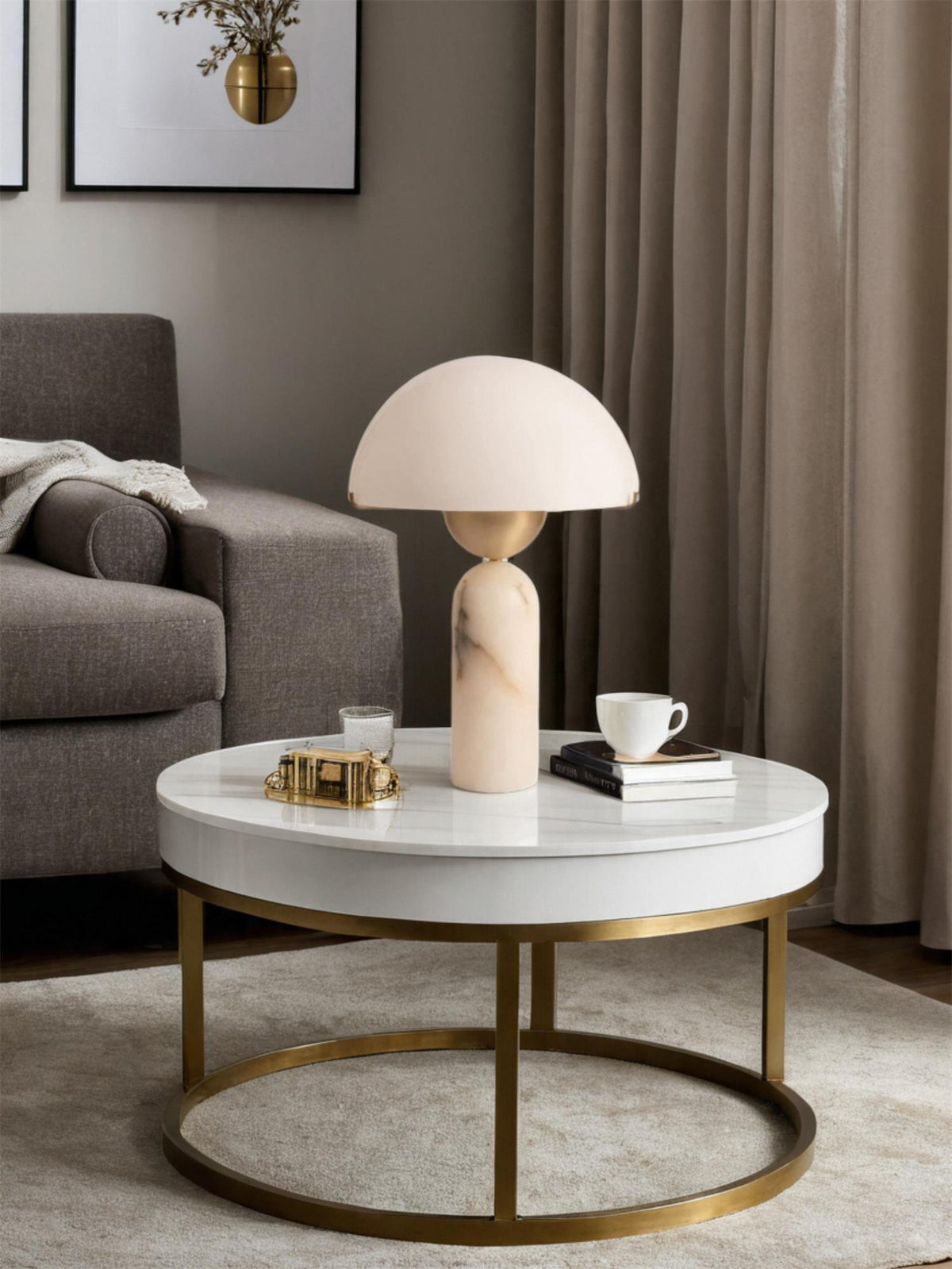 Vellum Alabaster Table Lamp | Ventumra
