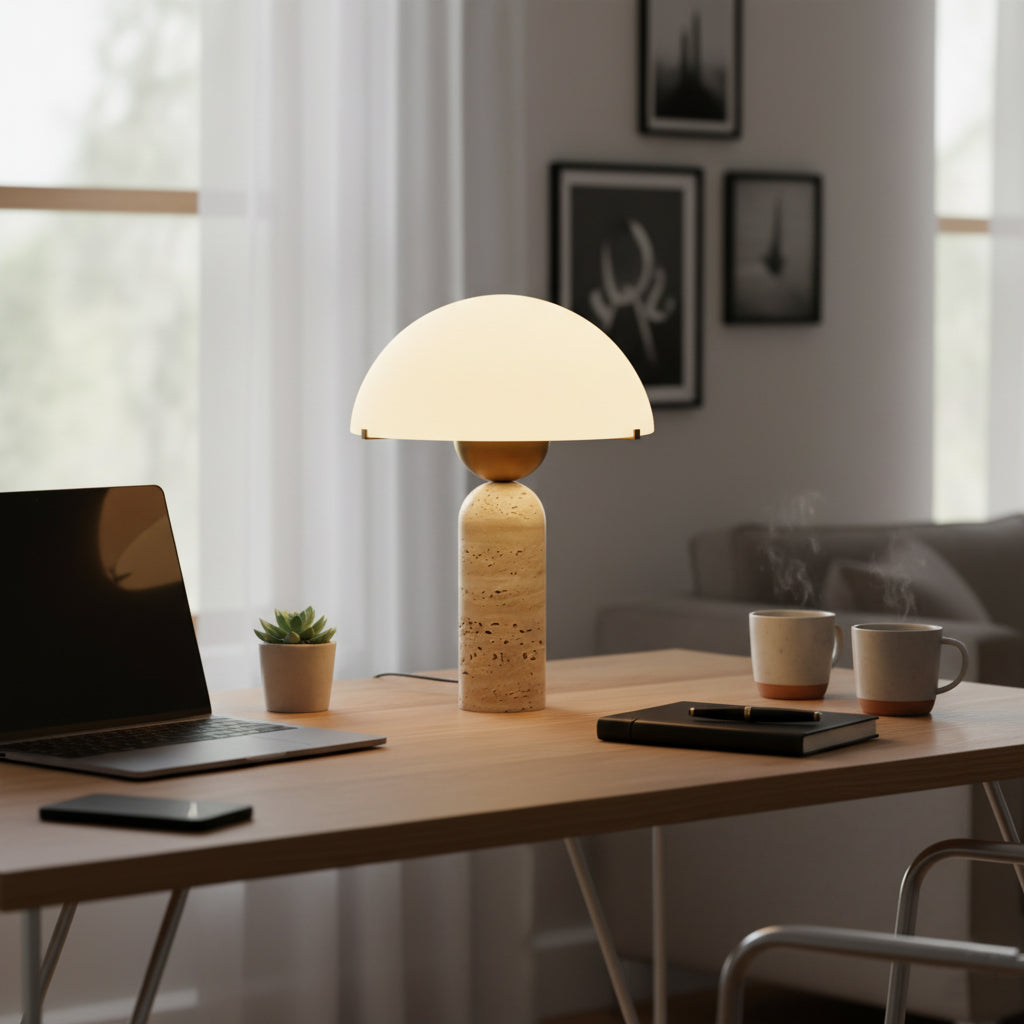 Vellum Alabaster Table Lamp | Ventumra