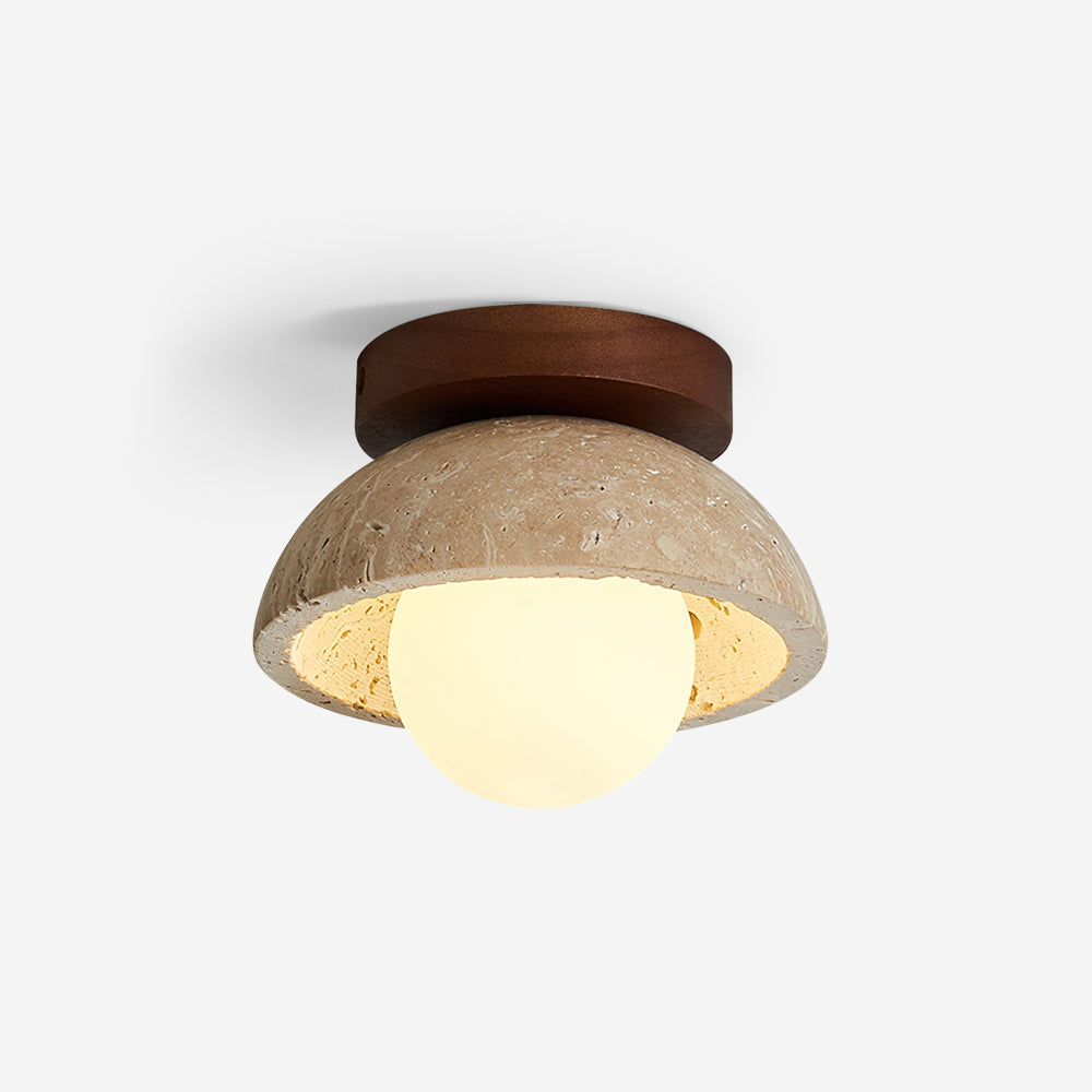 Mysa Minimalist Travertine Ceiling Light - Neutralighting