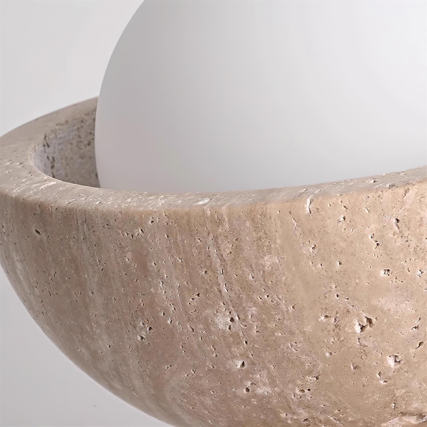 Mysa Minimalist Travertine Ceiling Light | ventumra