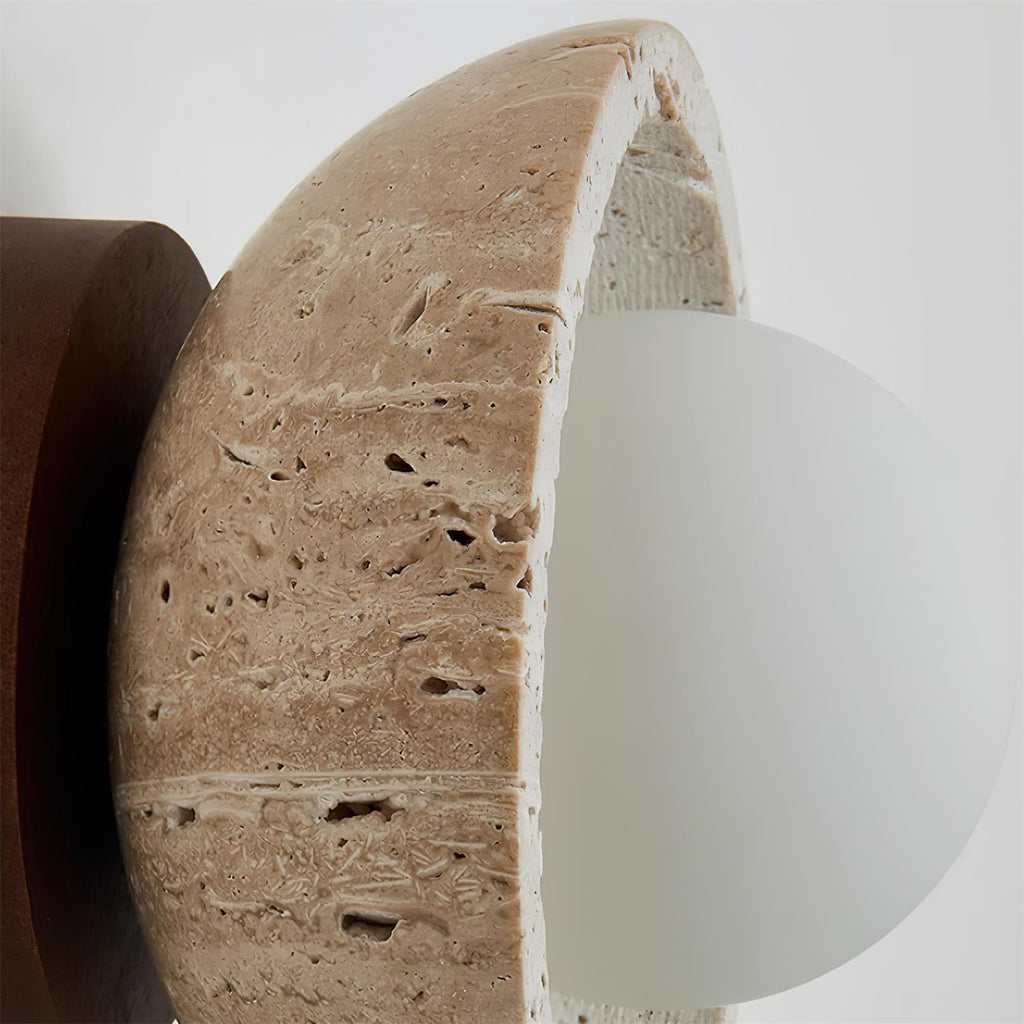 Mysa Minimalist Travertine Ceiling Light | ventumra