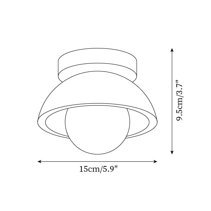 Mysa Minimalist Travertine Ceiling Light | ventumra