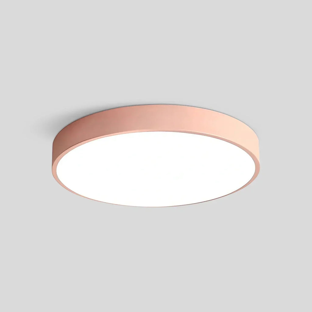 Candeeiro de teto LED Macaron, luminária circular minimalista para interiores modernos | Ventumra
