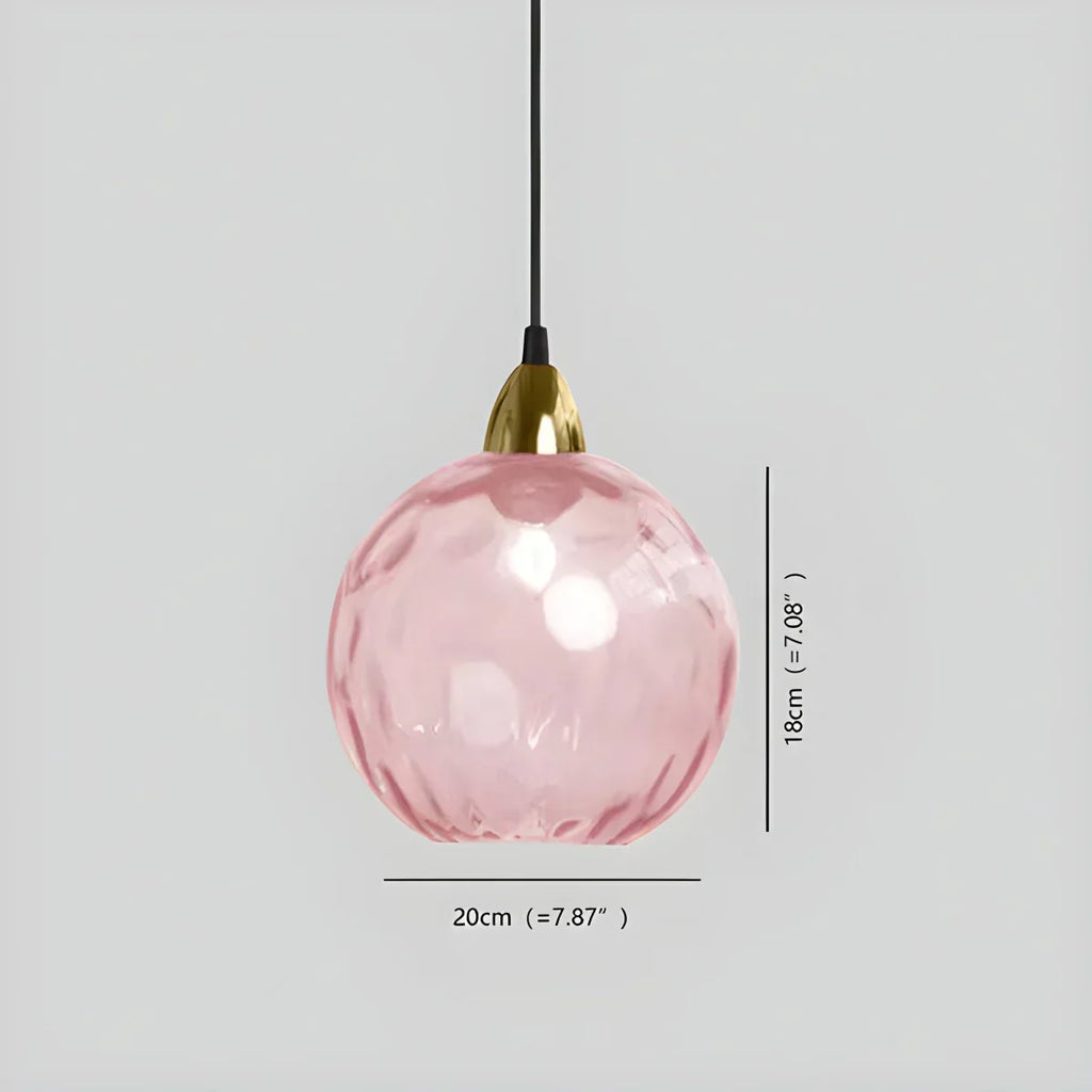 Vivid Glass Orb Pendant Light For Living Room Ceiling | Ventumra