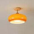Charlotte Flush Mount Ceiling Light Glass Wood &Orange&White | ventumra