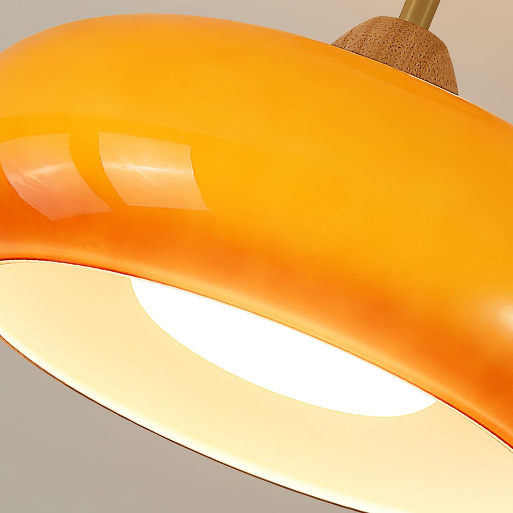 Charlotte Flush Mount Ceiling Light Glass Wood &Orange&White | ventumra