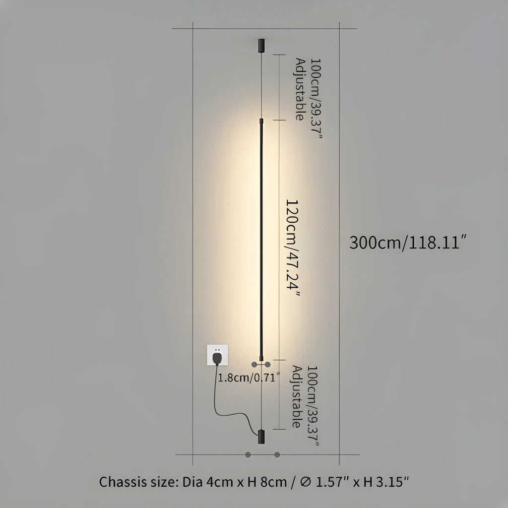 Hohe lineare LED-Leuchte für moderne Innenräume und offene Bereiche | Ventumra