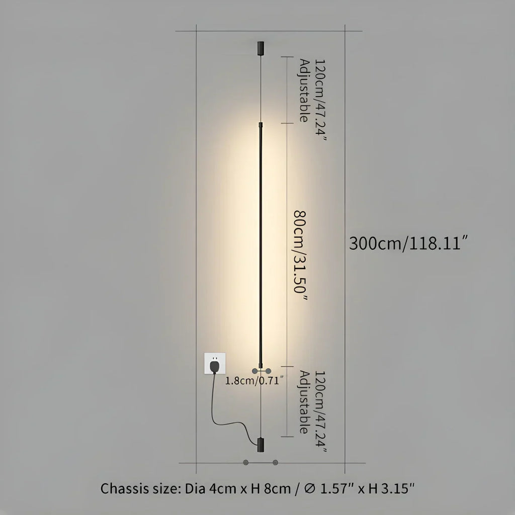 Hohe lineare LED-Leuchte für moderne Innenräume und offene Bereiche | Ventumra