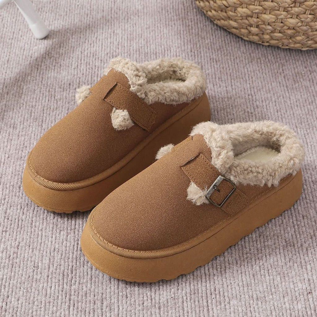 CozyNest-plush-tøfler for kvinner — komfortpolstring, varmt fôr