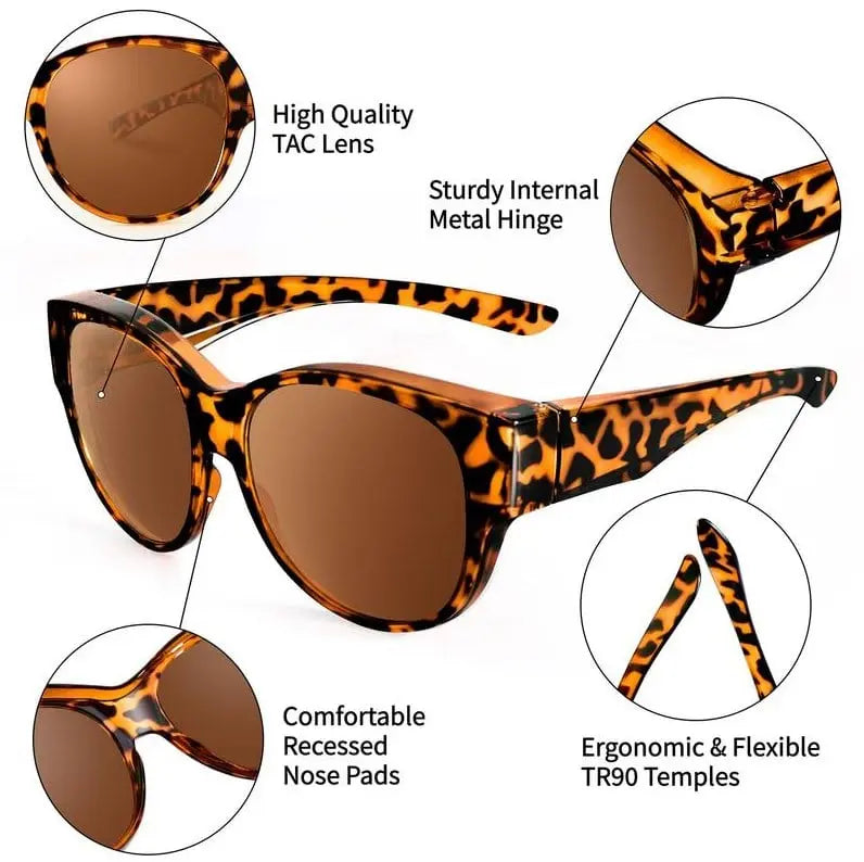 Polarized Clip-On Sunglasses — UV400 Protection for Glasses