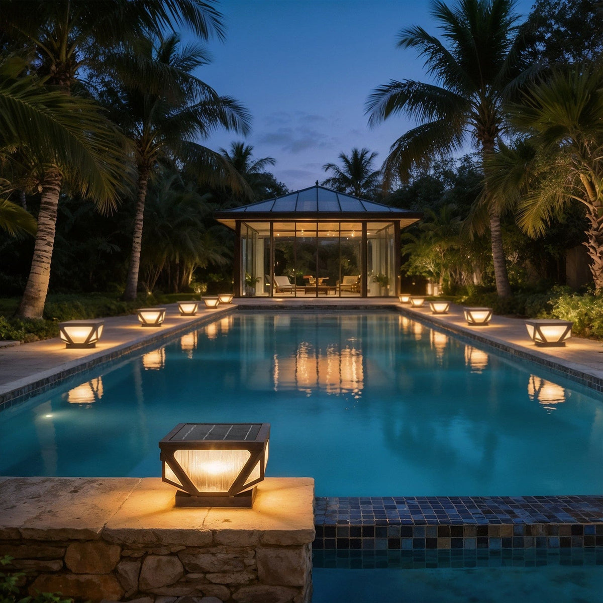 Veltrique Geometric Gate Pillar Light | Ventumra