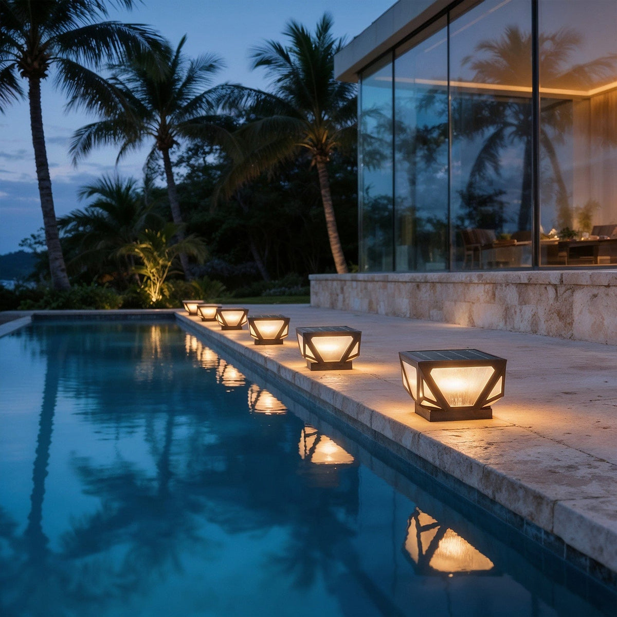 Veltrique Geometric Gate Pillar Light | Ventumra