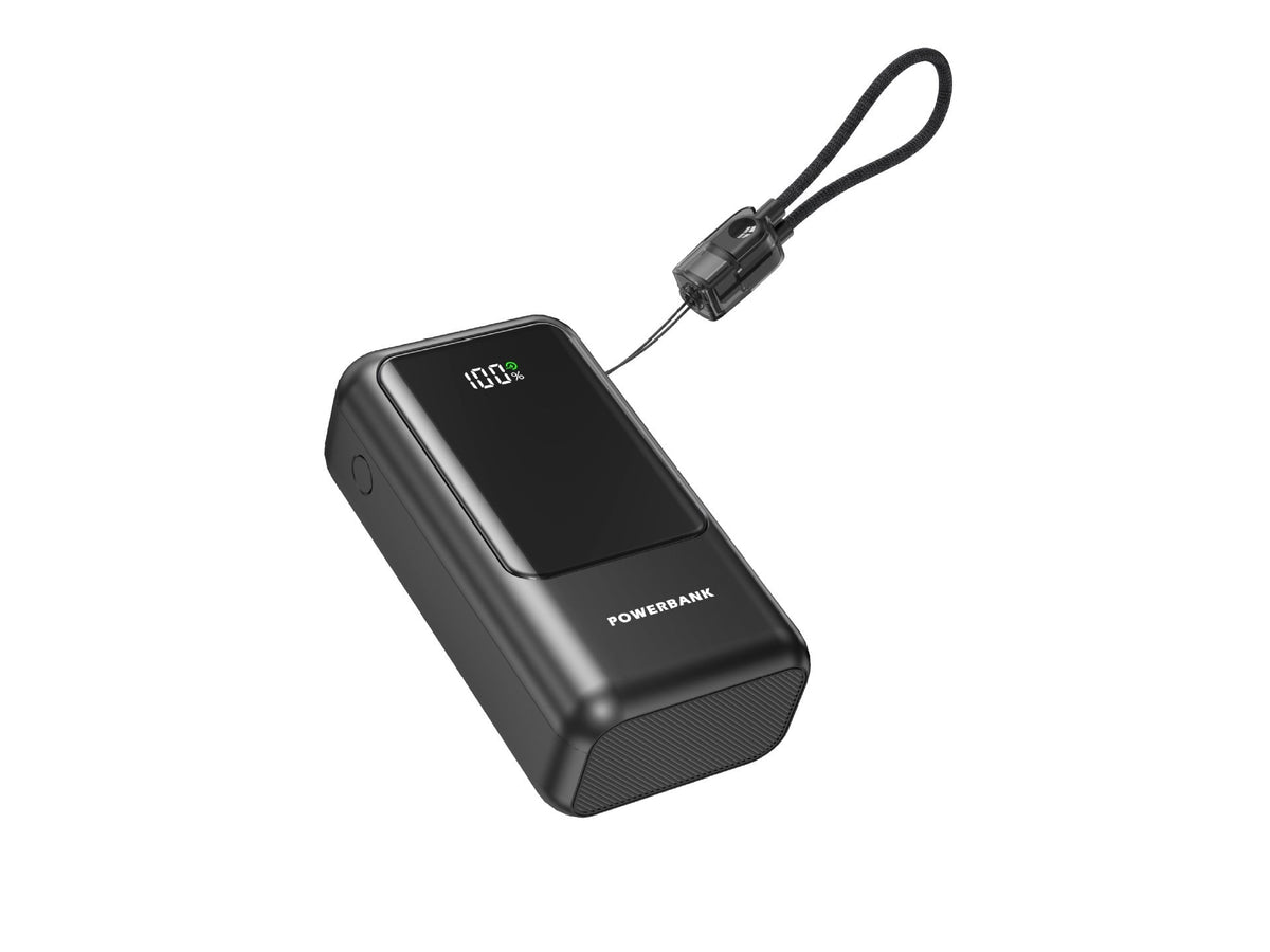 10000mAh powerbank med digital visning og rask USB-lading | Ventumra