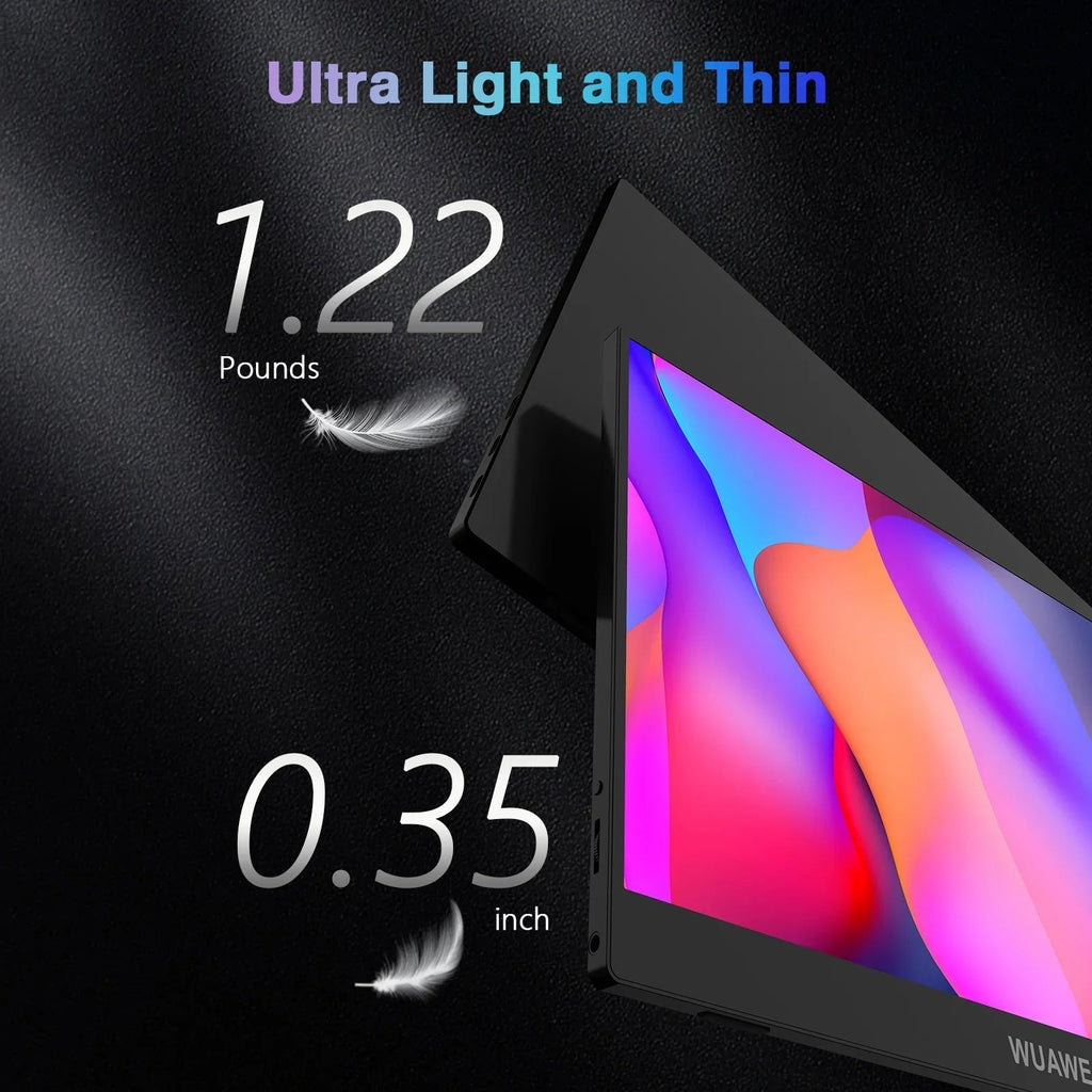 Monitor portabil de călătorie de 14 inchi, subțire, cu rezoluție 1080P | Ventumra