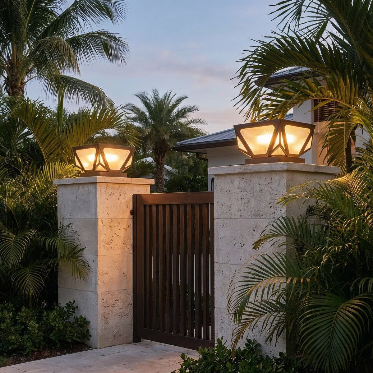 Veltrique Geometric Gate Pillar Light | Ventumra