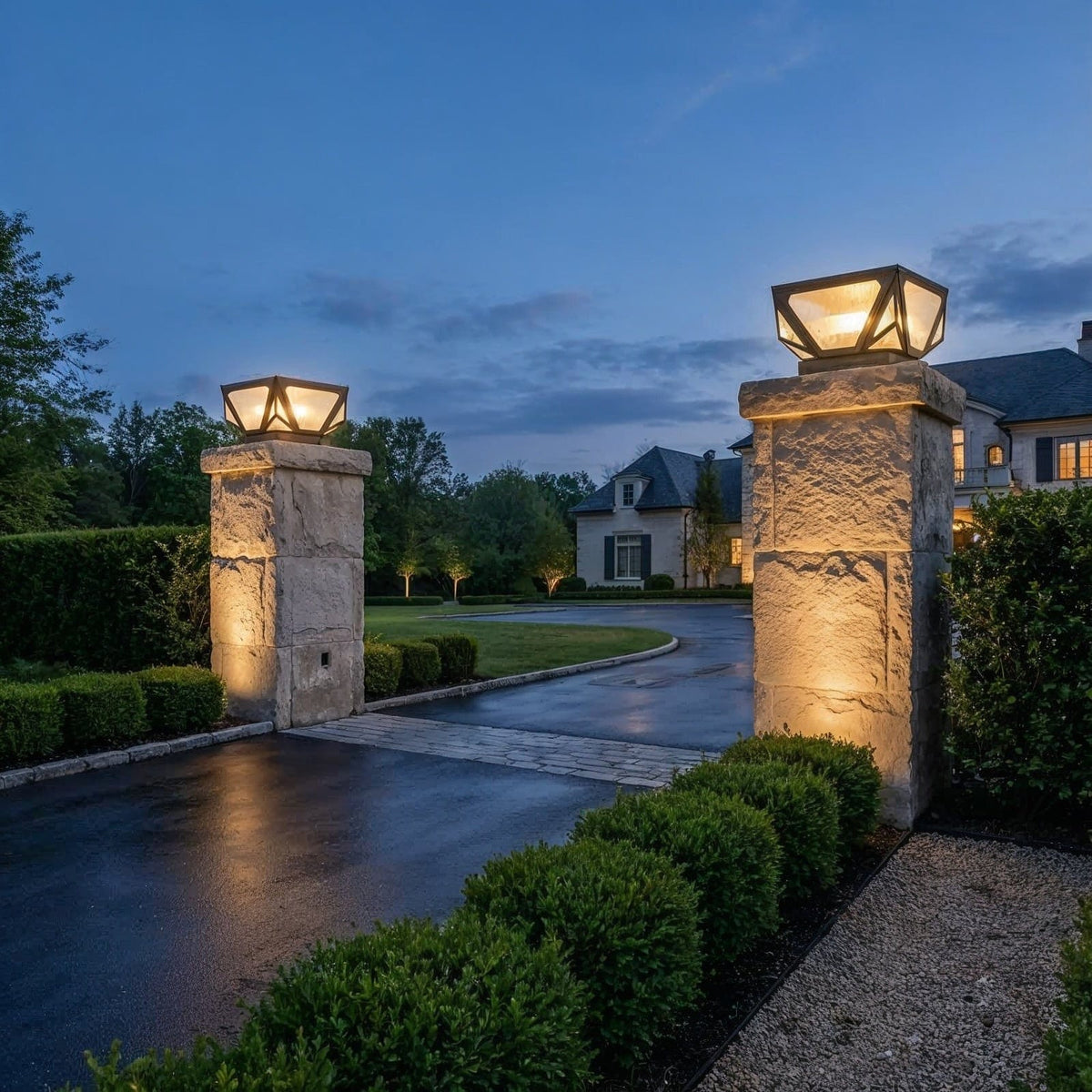 Veltrique Geometric Gate Pillar Light | Ventumra