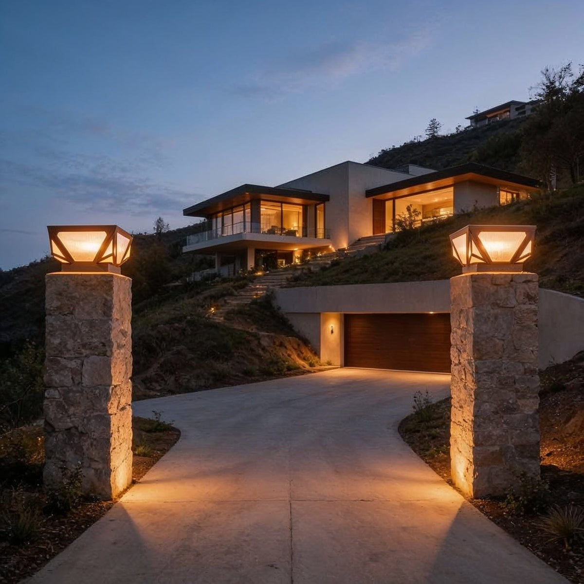 Veltrique Geometric Gate Pillar Light | Ventumra