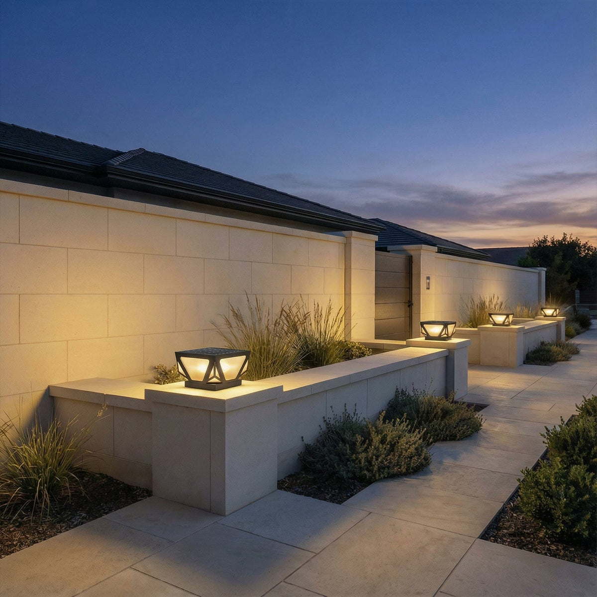 Veltrique Geometric Gate Pillar Light | Ventumra