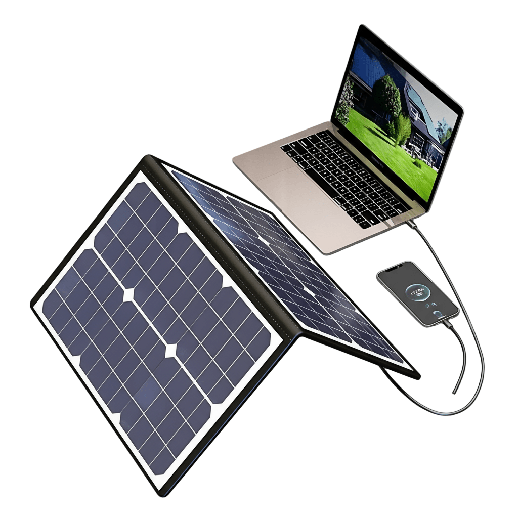 Sistema di ricarica smart PulseVolt Pro — Porte di uscita USB-A, USB-C e DC