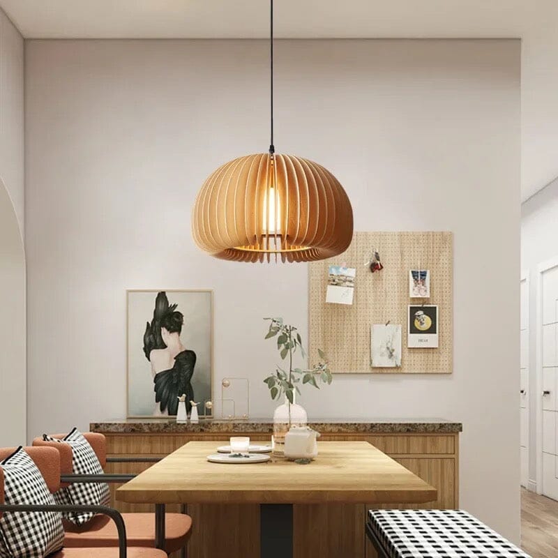 OakVale Pumpkin Pendant Light With Adjustable Height