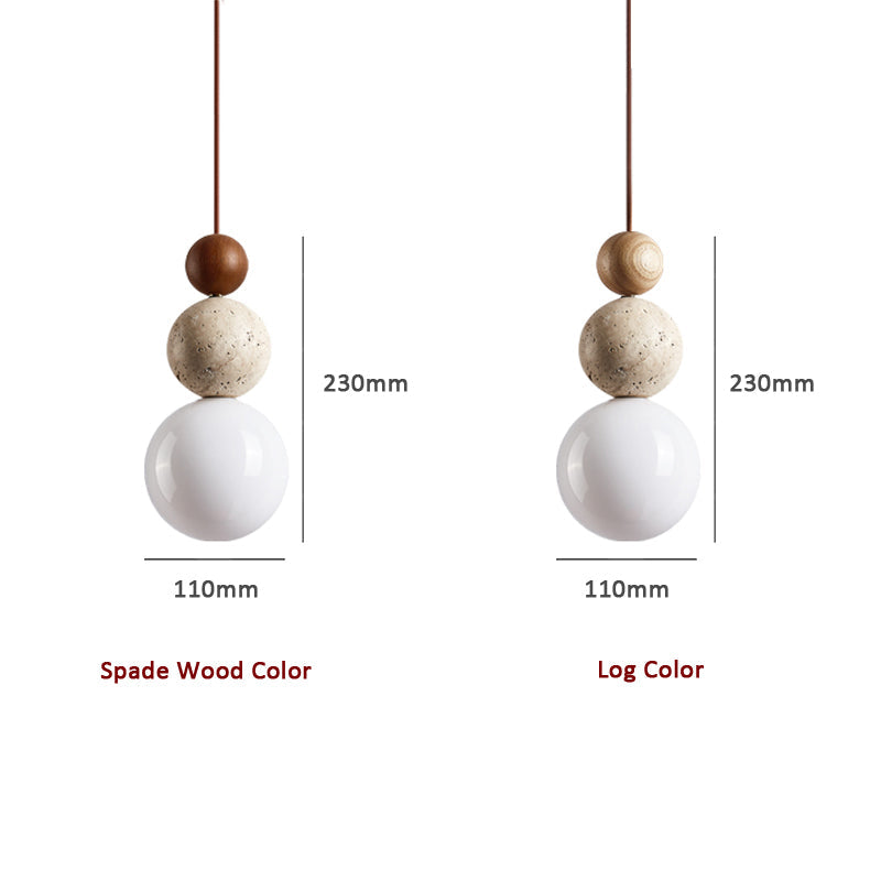 TerraNova Travertine Lava Stone Pendant Light With Soft Glow
