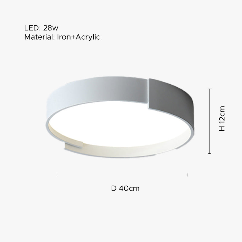 Arisha Modern Round Flush Mount Ceiling Light LED Double Layer | ventumra
